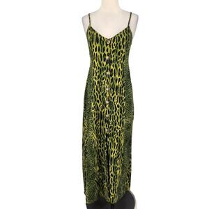 ASOS Maxi Dress – Green & Black Animal Print